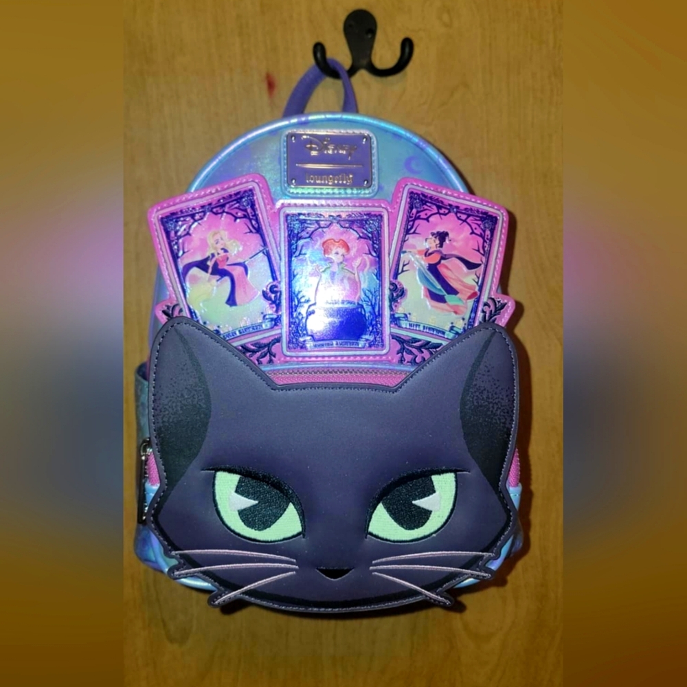 Loungefly Hocus Pocus Tarot Card Binx Iridescent Mini Backpack
